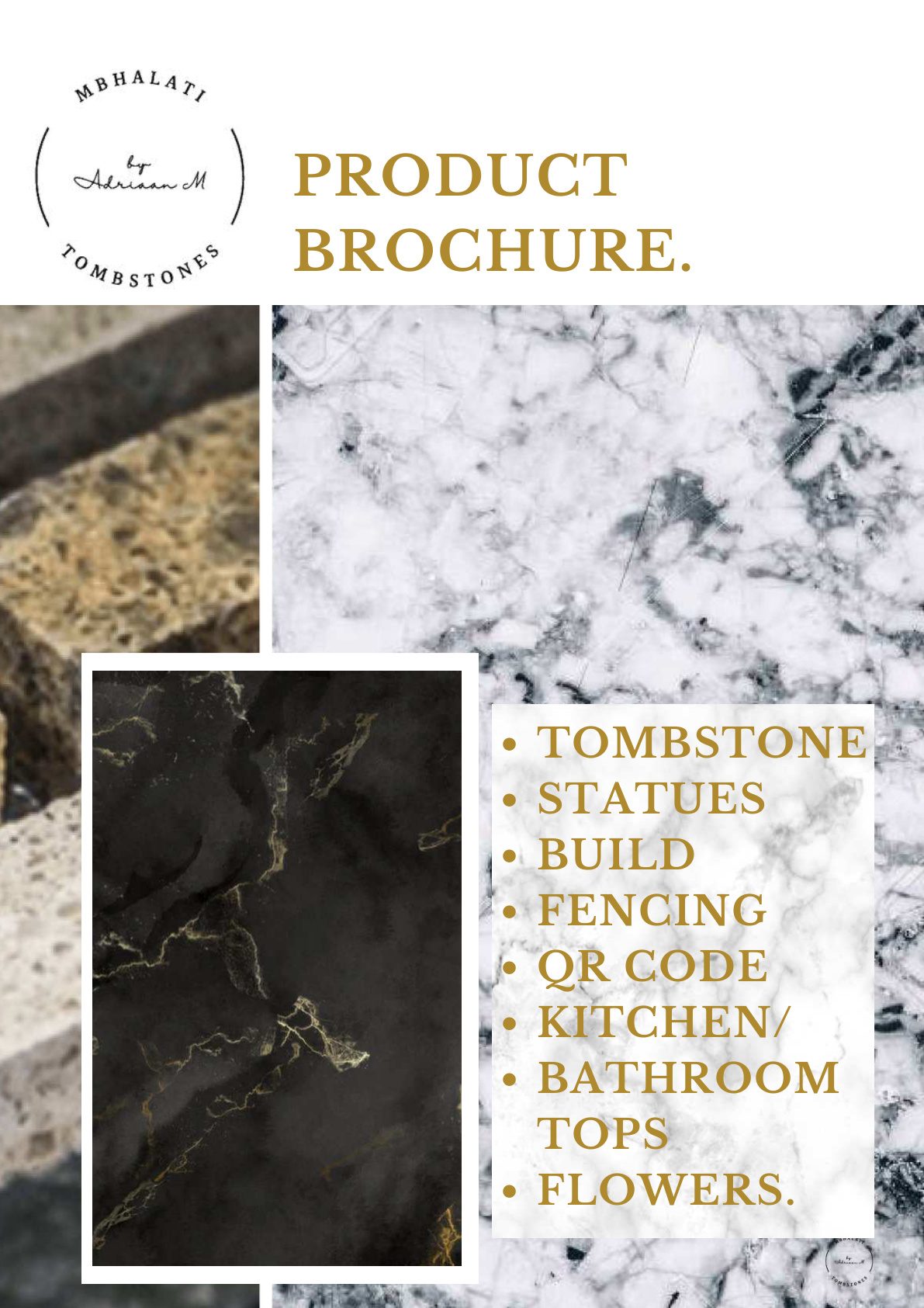 Mbhalati Tombstones product brochure cover